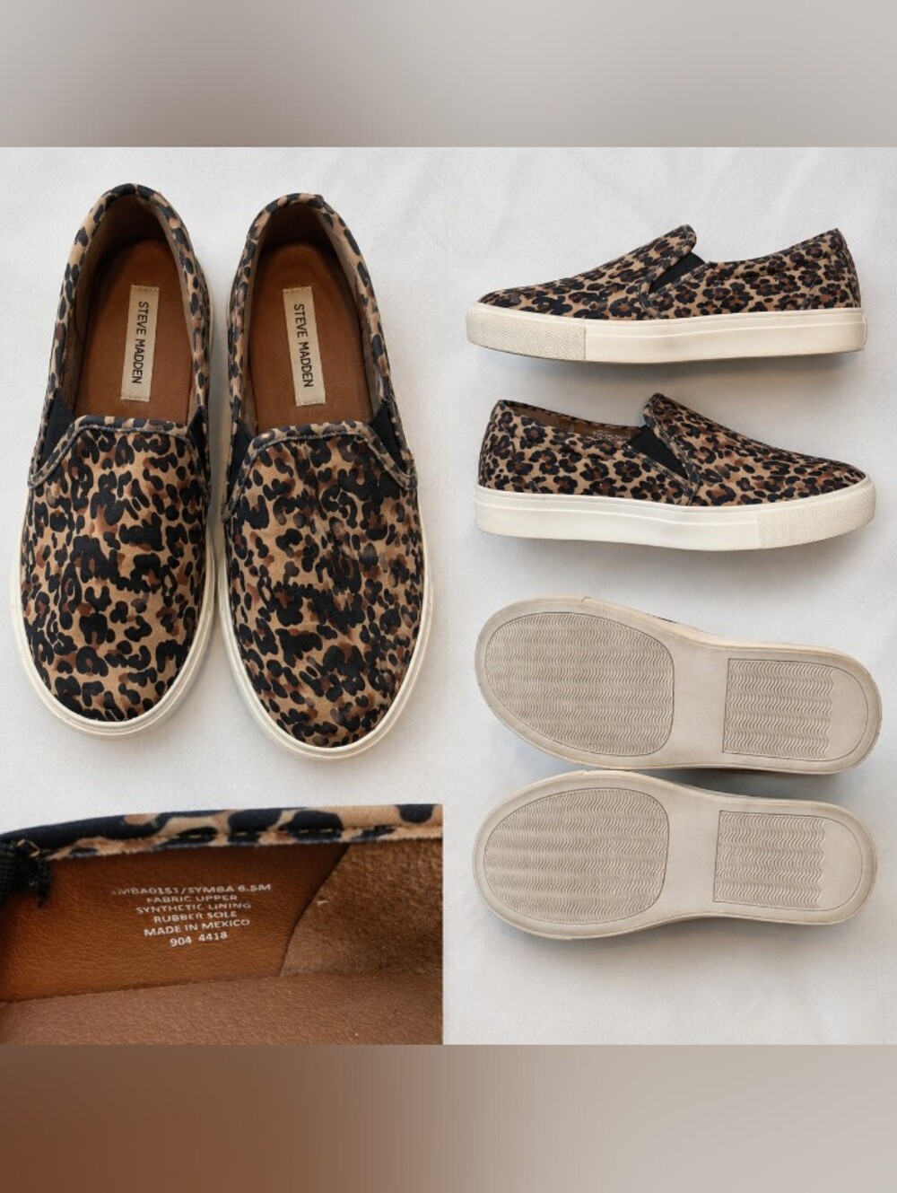 #2089 Steve Madden Leopard Print Slip-On Sneakers